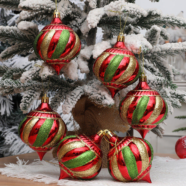 Christmas Tree Ornaments: Glittering Six-Piece Set