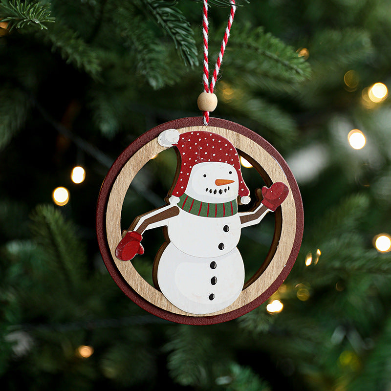 Wooden Christmas Ornaments Set for Rustic Holiday Cheer
