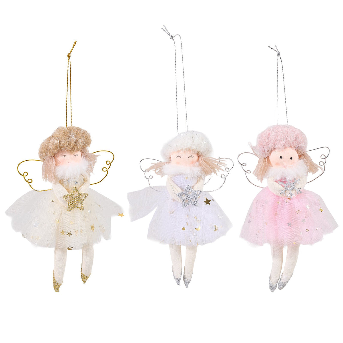Christmas Angel Ornament — Soft Pastel Tree Charm