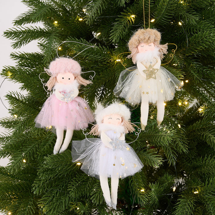 Christmas Angel Ornament — Soft Pastel Tree Charm