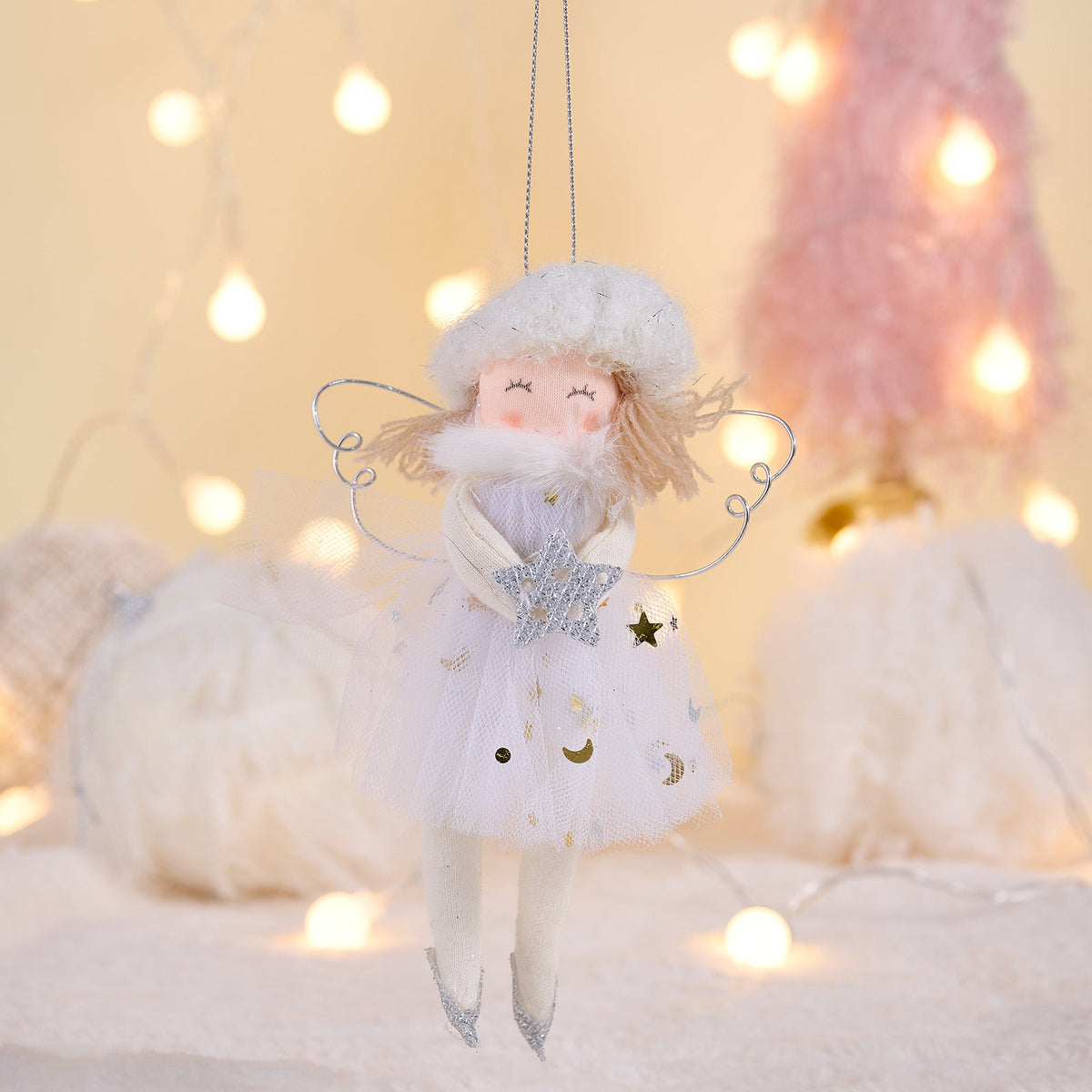 Christmas Angel Ornament — Soft Pastel Tree Charm
