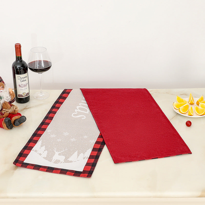 Christmas Table Runner With Rustic Woodland Style