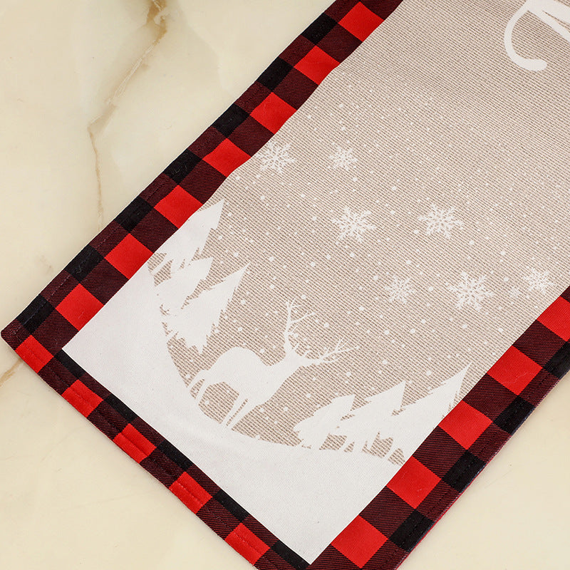 Christmas Table Runner With Rustic Woodland Style