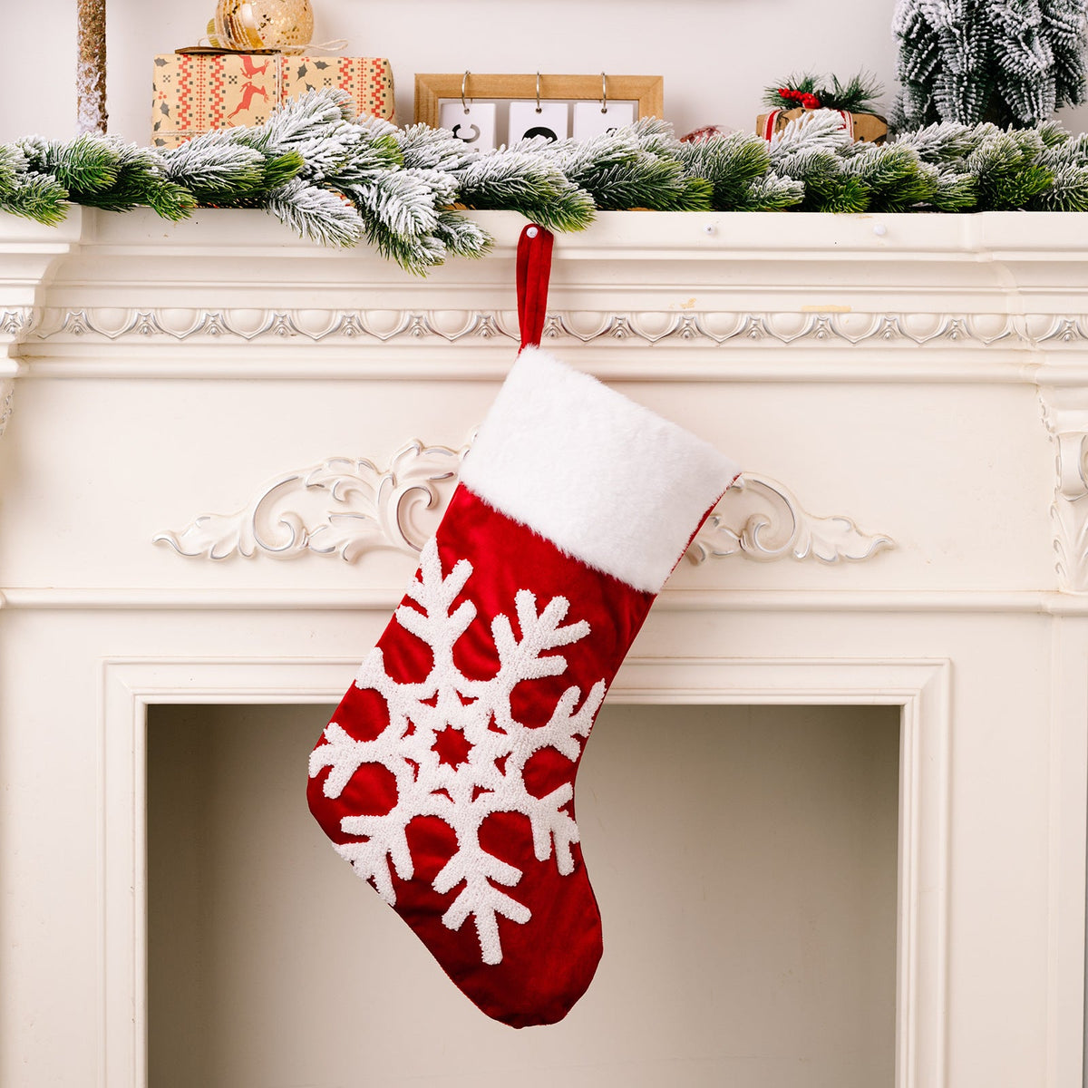 Christmas Stockings Set of 3 for Festive Mantel Decor