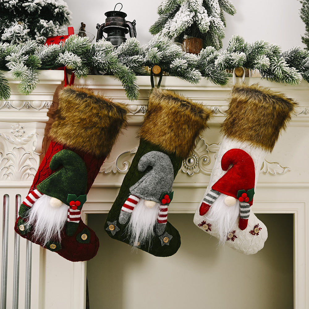 Gnome Christmas Stockings for a Cozy Holiday Mantel
