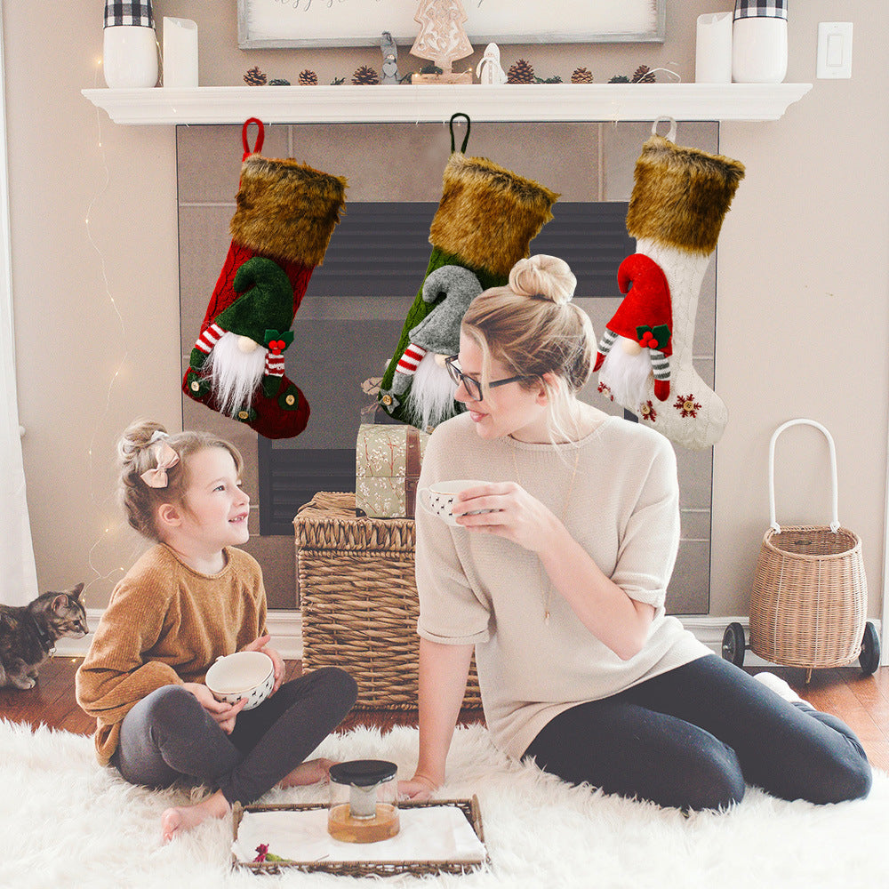 Gnome Christmas Stockings for a Cozy Holiday Mantel