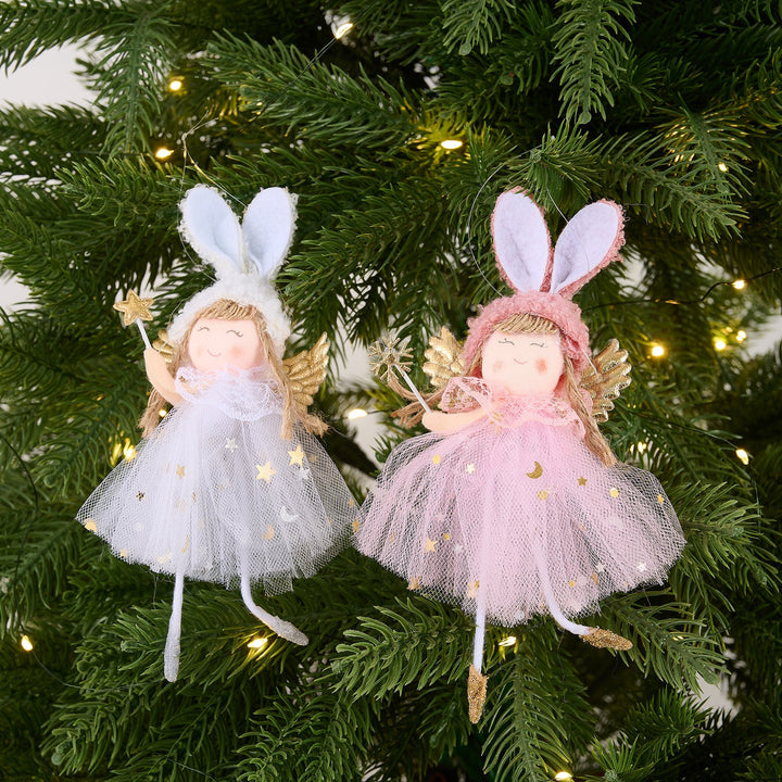 Rabbit Angel Ornaments for Whimsical Christmas Trees