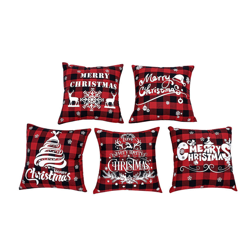 Christmas Pillow Cover Red Buffalo Check Holiday Decor