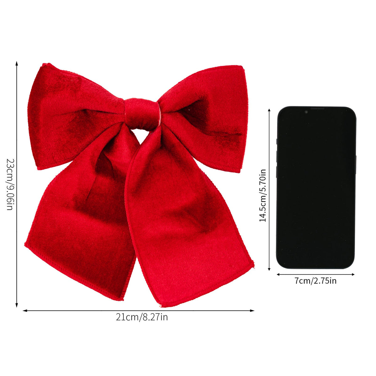Christmas Velvet Bow Ornaments for Festive Trees