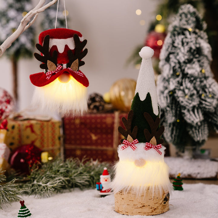 Light-Up Reindeer Gnome Ornaments for Cozy Christmas Decor