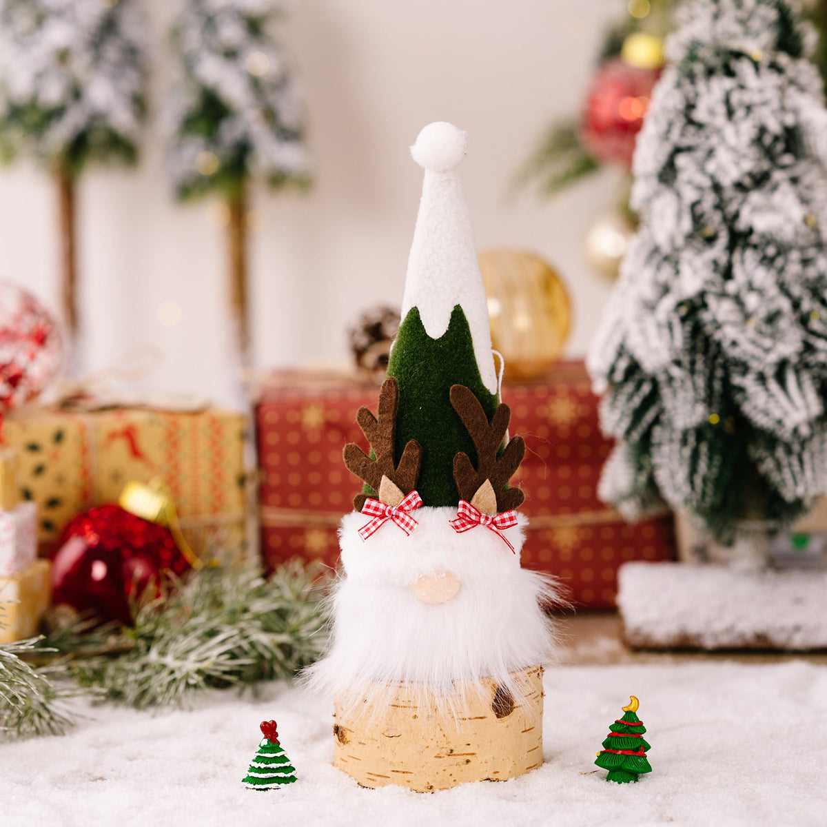 Light-Up Reindeer Gnome Ornaments for Cozy Christmas Decor