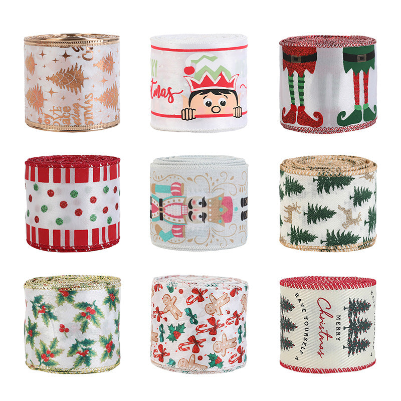 Christmas Decorative Ribbon for Wrapping Gifts & Bows
