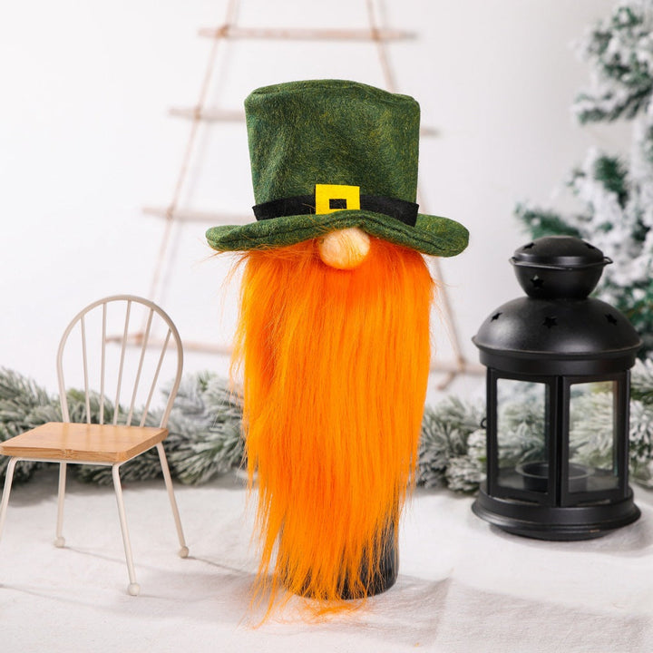 Christmas Wine Bottle Gnome Decoration Centerpiece