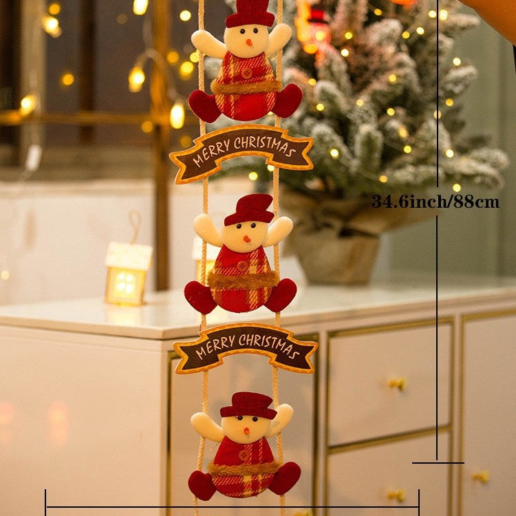 Christmas Door Hanger Santa Reindeer Holiday Display