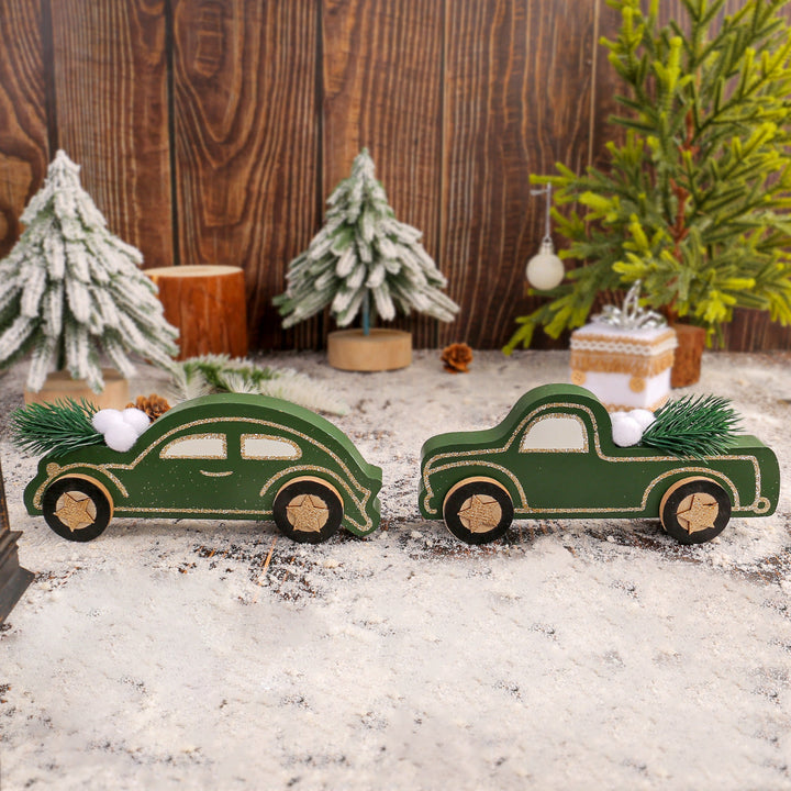 Christmas Car Ornaments for Rustic Holiday Decorating