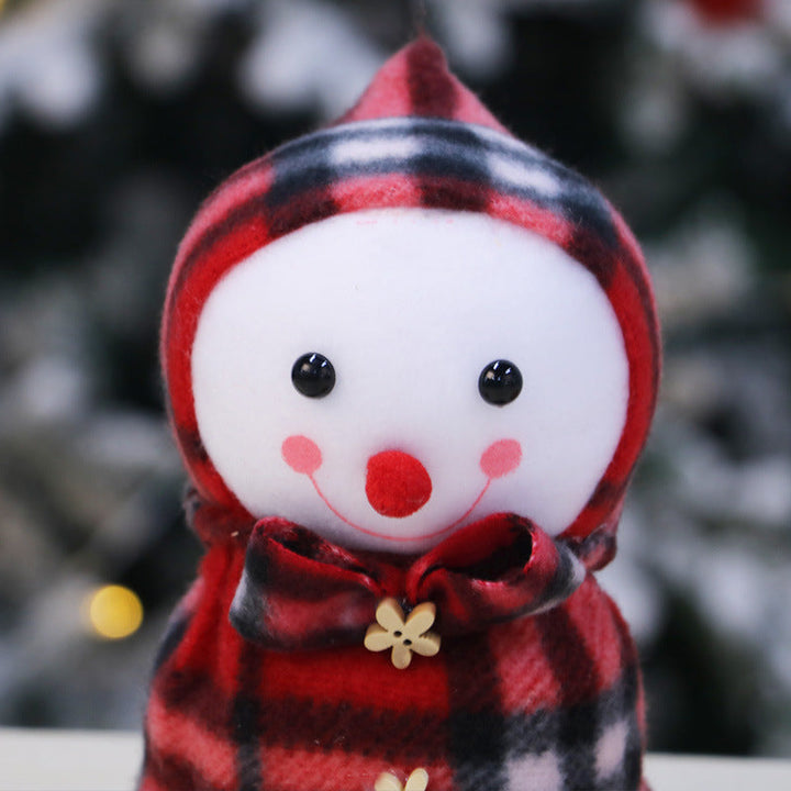 Christmas Apple Gift Bag Snowman Pouch for Kids Gifts