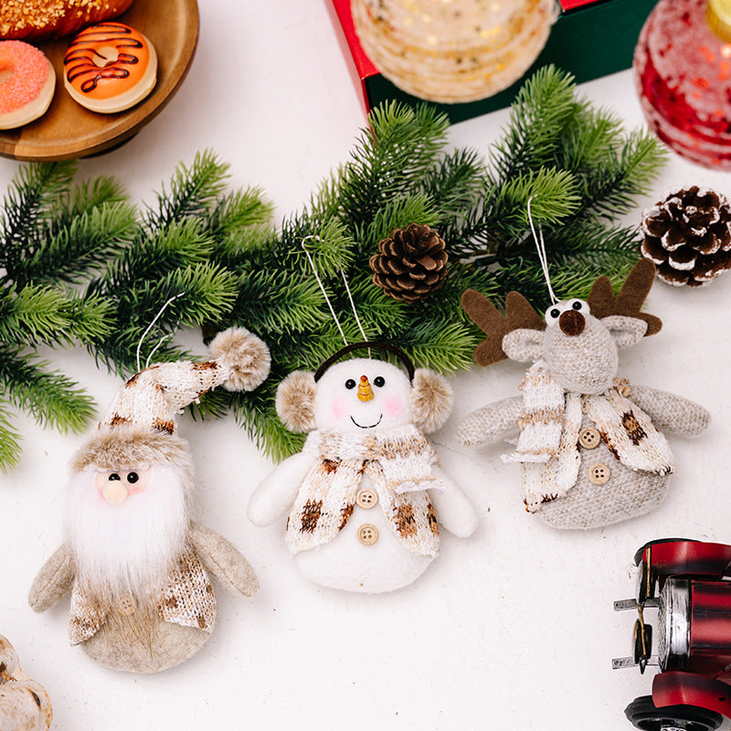 Christmas Tree Ornaments: Cozy 3-Piece Character Set