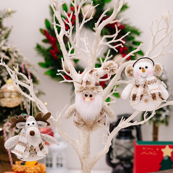 Christmas Tree Ornaments: Cozy 3-Piece Character Set