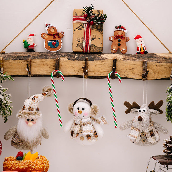 Christmas Tree Ornaments: Cozy 3-Piece Character Set
