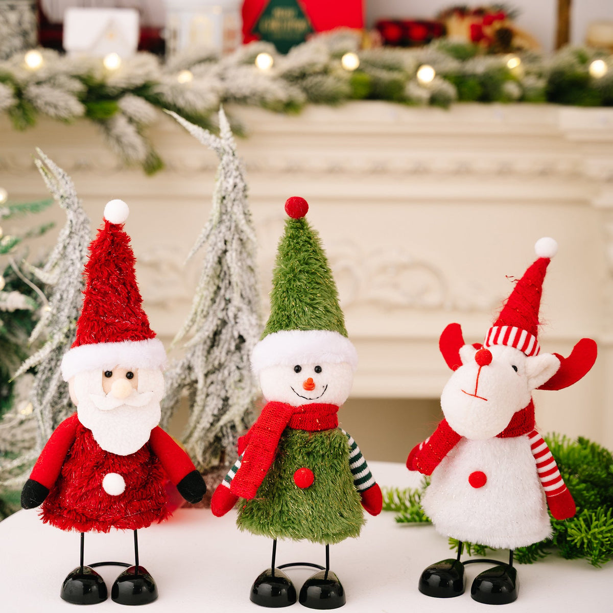 Christmas Figurine Set for Cheerful Tabletop Displays