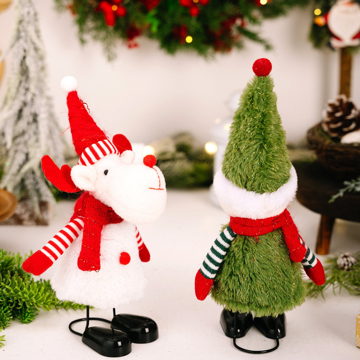 Christmas Figurine Set for Cheerful Tabletop Displays