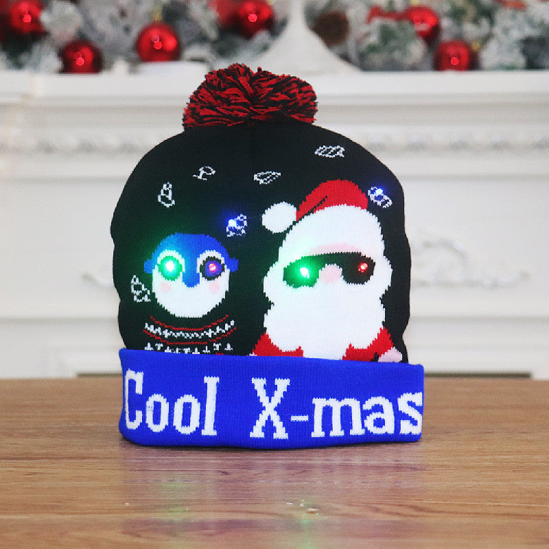 LED Christmas Hat – Colorful Knitted Holiday Accessory