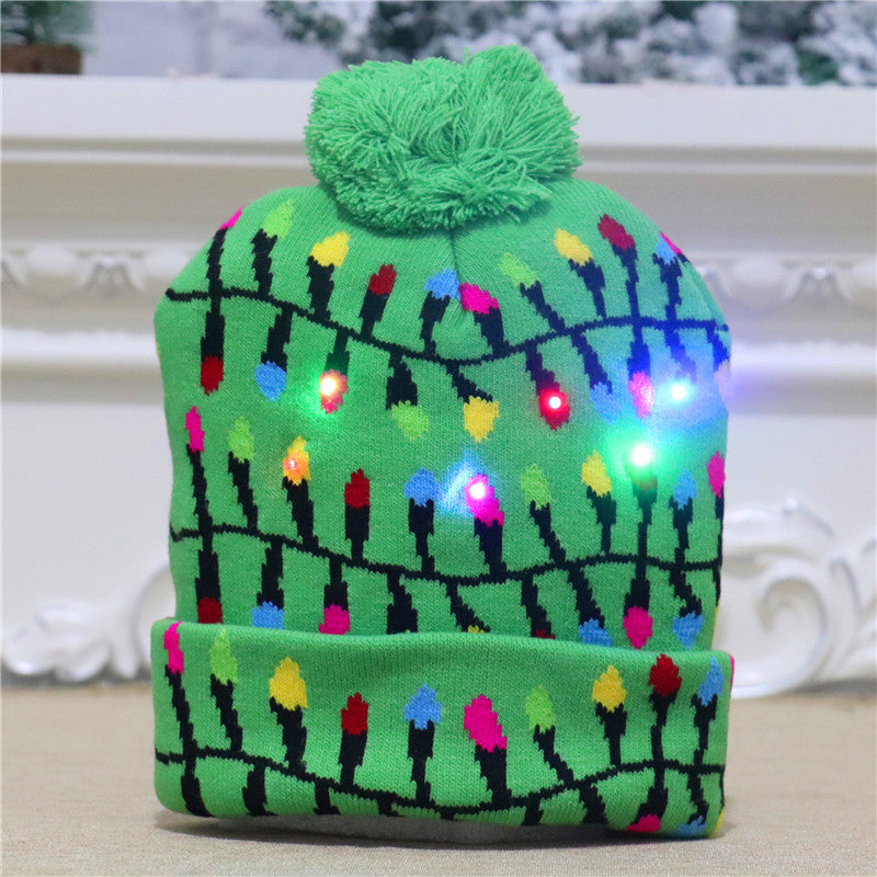 LED Christmas Hat – Colorful Knitted Holiday Accessory