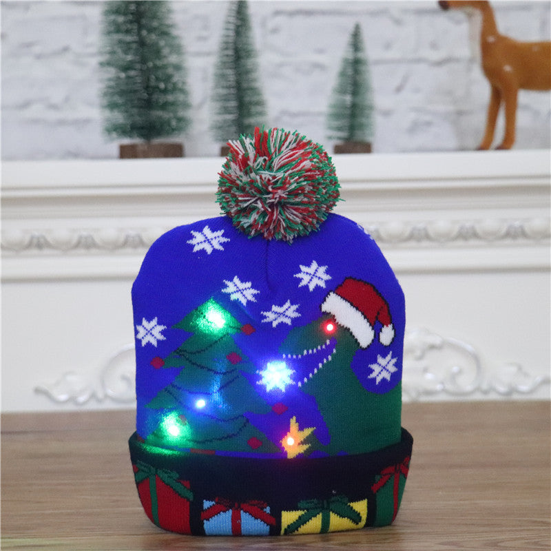LED Christmas Hat – Colorful Knitted Holiday Accessory