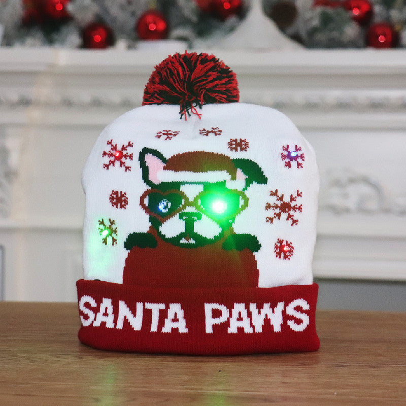 LED Christmas Hat – Colorful Knitted Holiday Accessory