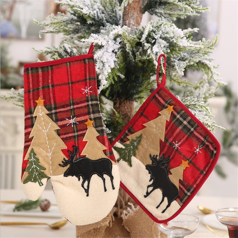 Christmas Oven Mitt Set for Festive Kitchen Décor