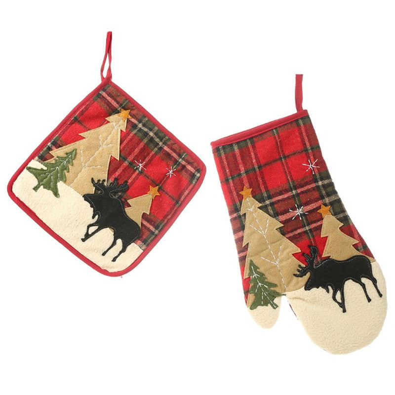 Christmas Oven Mitt Set for Festive Kitchen Décor