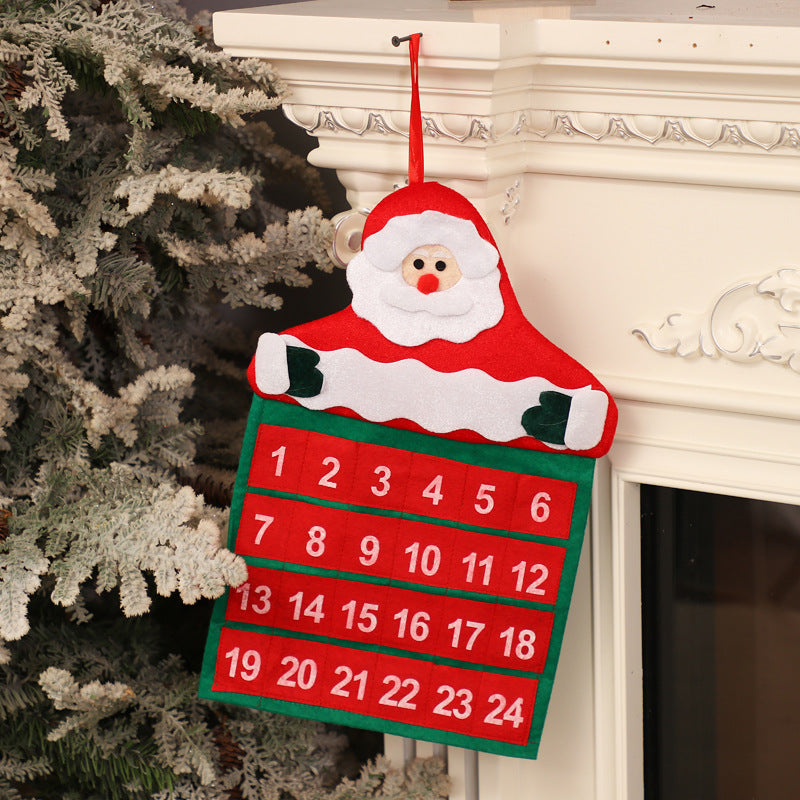 Christmas Advent Calendar With 24 Fillable Pockets