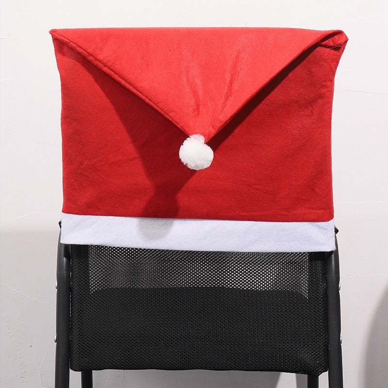 Christmas Chair Cover Decoration - Santa Hat Style
