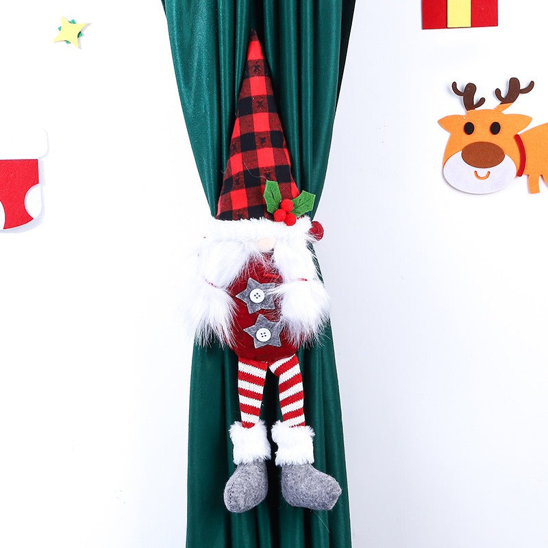 Christmas Gnome Curtain Tiebacks for Festive Windows