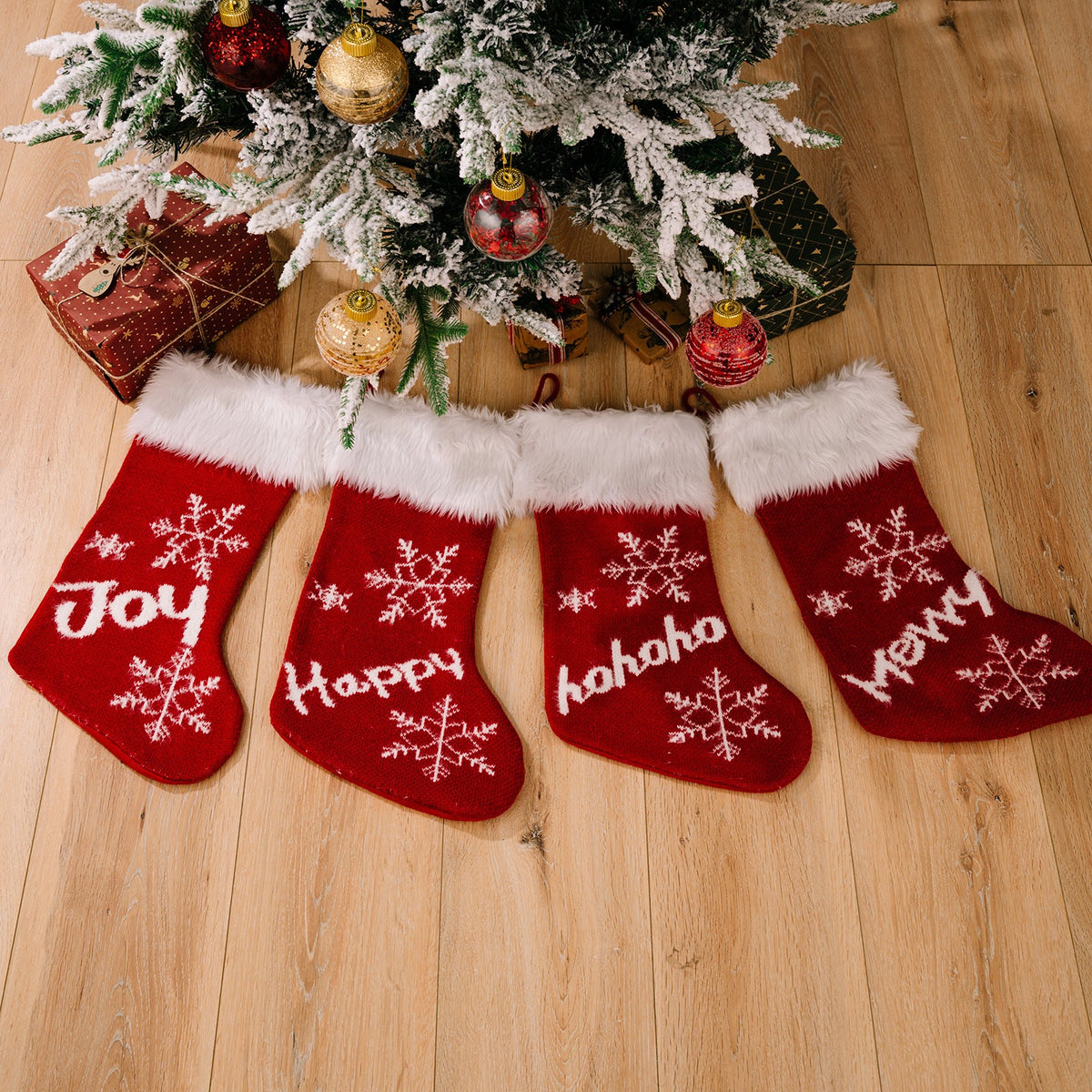 Christmas Stockings Set of 4 for Warm Festive Mantels