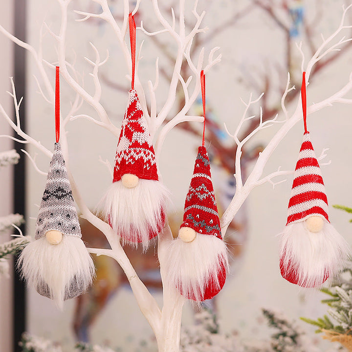 Knitted Gnome Christmas Ornaments Cozy Nordic Decor