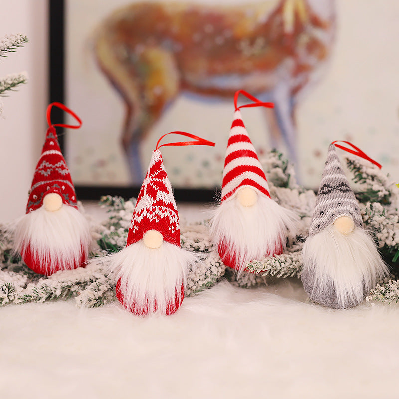 Knitted Gnome Christmas Ornaments Cozy Nordic Decor