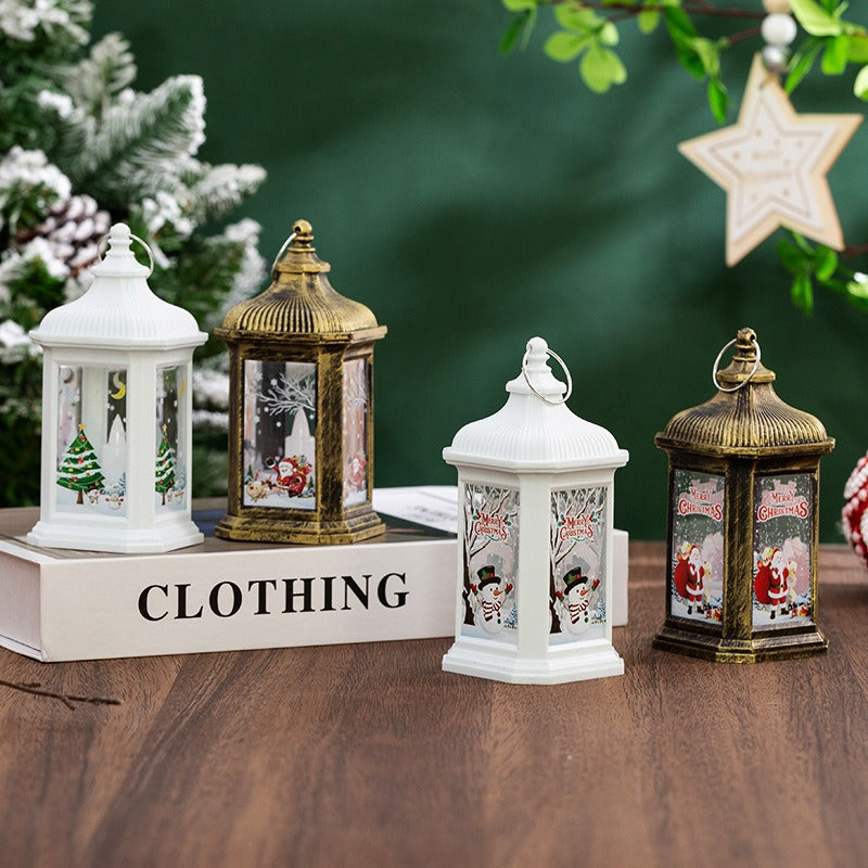 Christmas Lantern Light: Warm Retro Holiday Table Glow