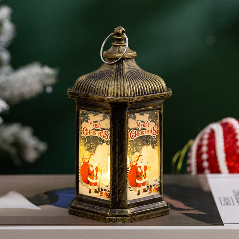 Christmas Lantern Light: Warm Retro Holiday Table Glow
