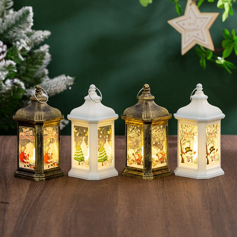 Christmas Lantern Light: Warm Retro Holiday Table Glow