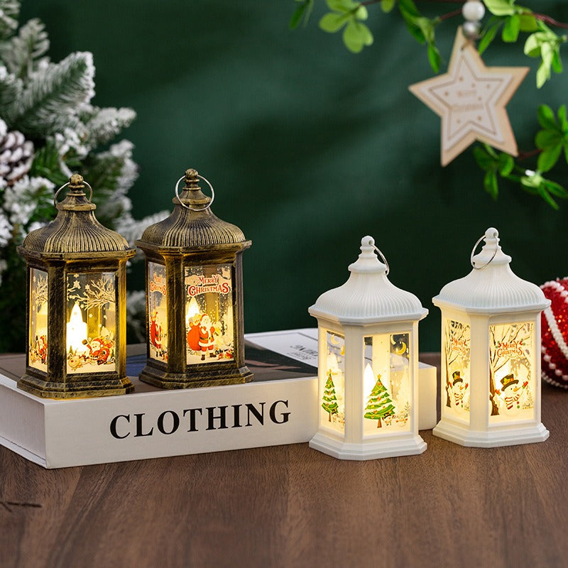 Christmas Lantern Light: Warm Retro Holiday Table Glow
