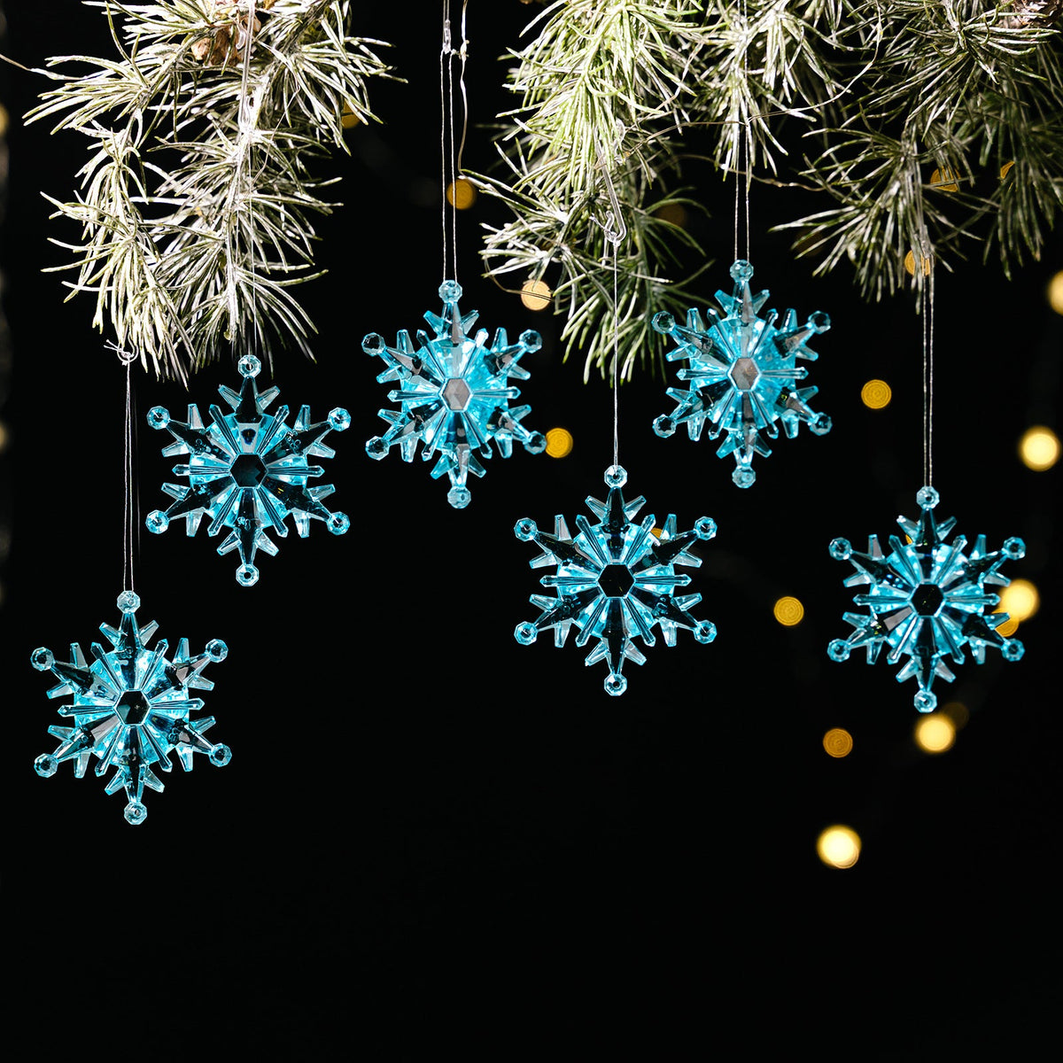 Transparent Snowflake Ornaments for Sparkling Trees