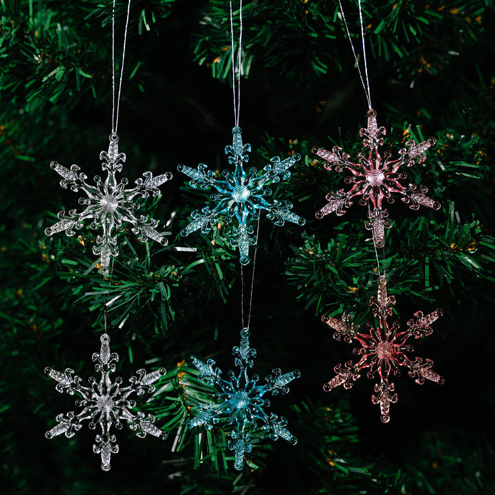 Transparent Snowflake Ornaments for Sparkling Trees