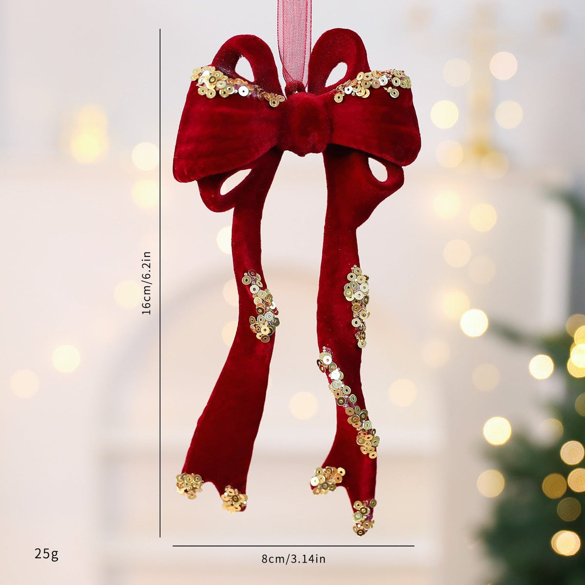 Christmas Ornament Set: Elegant Red & Gold Tree Decor