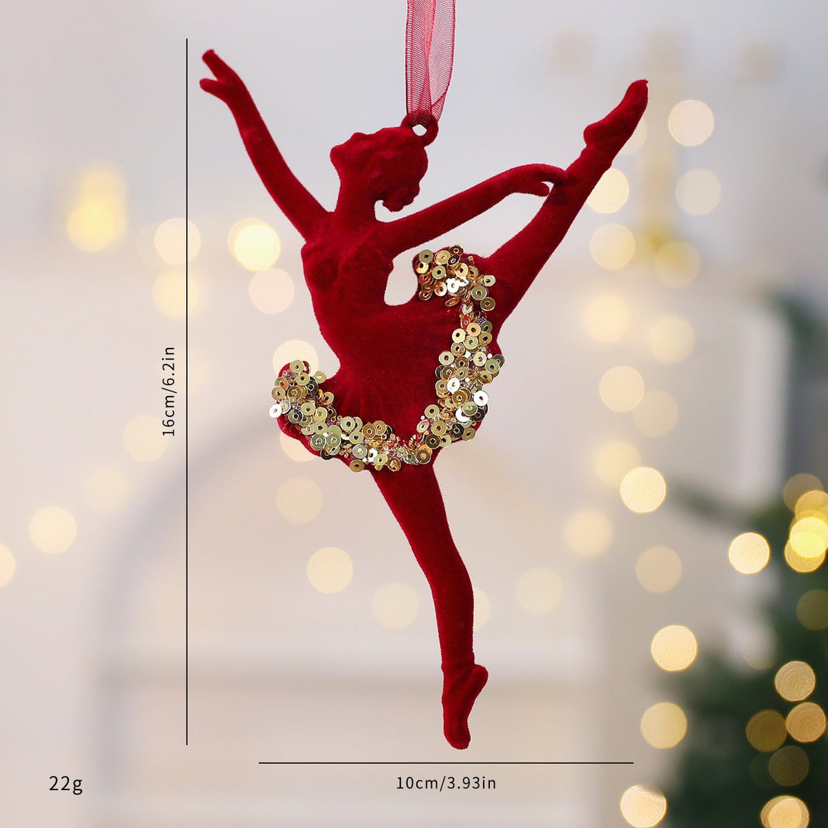 Christmas Ornament Set: Elegant Red & Gold Tree Decor