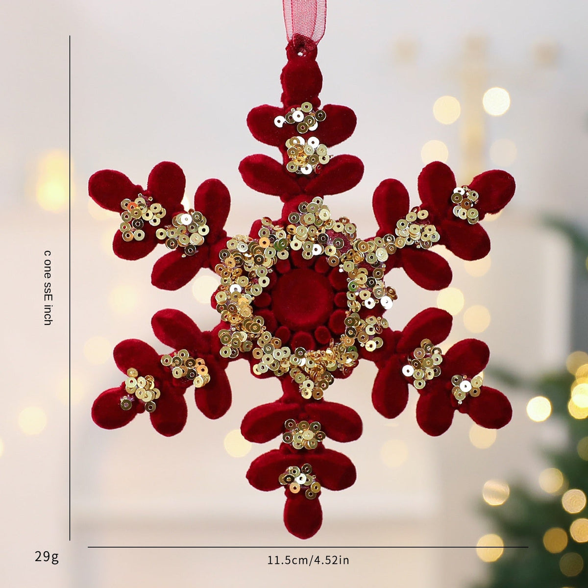 Christmas Ornament Set: Elegant Red & Gold Tree Decor