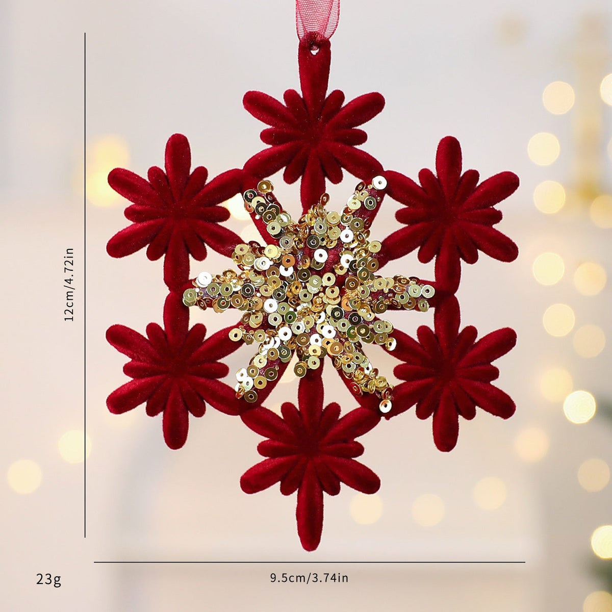 Christmas Ornament Set: Elegant Red & Gold Tree Decor
