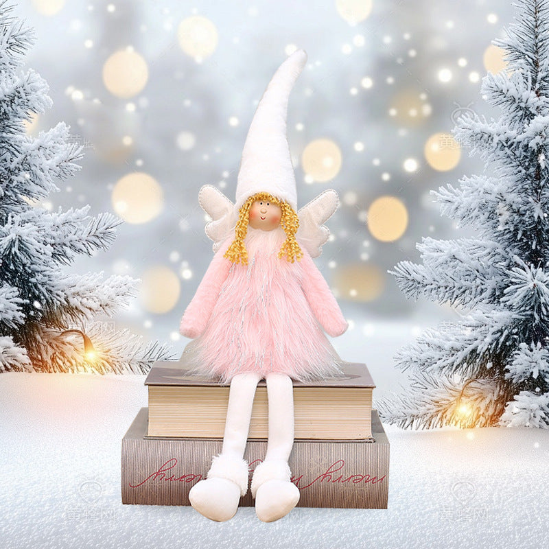 Christmas Angel Wings Doll Ornament for Cozy Holiday Decor