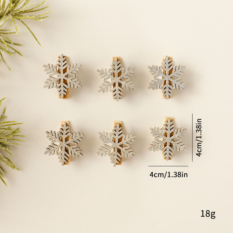 Wooden Christmas Ornaments With Rustic Reindeer Charm
