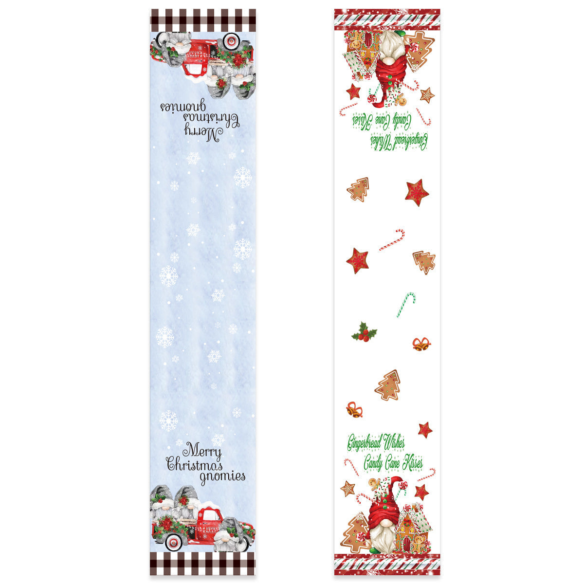 Christmas Table Runner 178cm Gnome Holiday Table Decor